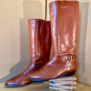 Etienne Aigner Tall Leather Boots Size 9.5 EPO